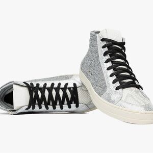 P448 Silver and Gray High-Top Sneakers